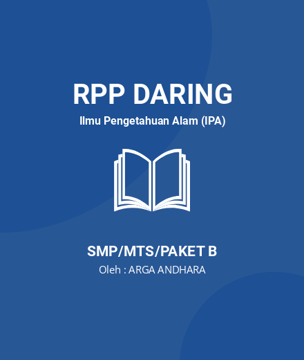 Unduh RPP Daring IPA SMP/MTs Kelas 8 Semester 1/2 - RPP Daring Ilmu Pengetahuan Alam (IPA) Kelas 8 SMP/MTS/Paket B Tahun 2024 Oleh ARGA ANDHARA (#105333)