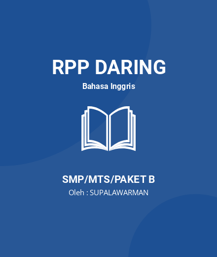 Unduh RPP DARING KD 3.1 MATERI GREETING AND LEAVE TAKING - RPP Daring Bahasa Inggris Kelas 7 SMP/MTS/Paket B Tahun 2025 oleh SUPALAWARMAN (#108143)