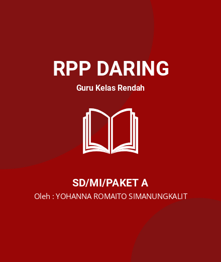 Unduh RPP Daring Kelas 3 Tema 3 - RPP Daring Guru Kelas Rendah Kelas 3 SD/MI/Paket A Tahun 2025 oleh YOHANNA ROMAITO SIMANUNGKALIT (#108673)