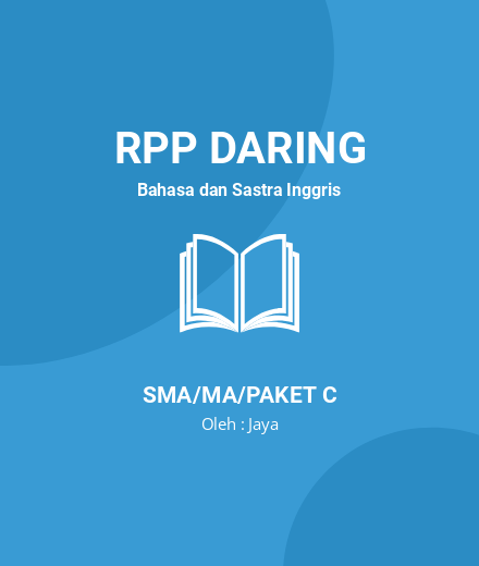 Unduh RPP Daring Bahasa Inggris Peminatan 11 - RPP Daring Bahasa Dan Sastra Inggris Kelas 11 SMA/MA/Paket C Tahun 2023 Oleh Jaya (#11463)