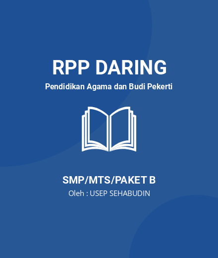 Unduh RPP Daring Optimis, Ikhtiar Dan Tawakal - RPP Daring Pendidikan Agama Dan Budi Pekerti Kelas 9 SMP/MTS/Paket B Tahun 2024 Oleh USEP SEHABUDIN (#116533)