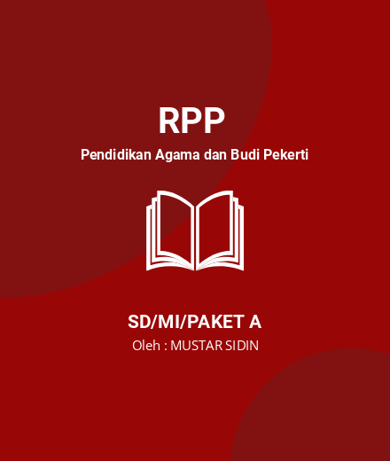 Unduh RPP Daring Kls 1 PAI Ganjil-Genap - RPP Pendidikan Agama Dan Budi Pekerti Kelas 1 SD/MI/Paket A Tahun 2022 Oleh MUSTAR SIDIN (#11706)