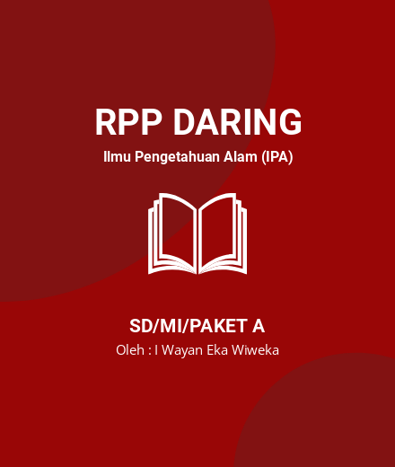 Unduh RPP Disesuaikan Kompetensi Sosial Emosional (KSE) - RPP Daring Ilmu Pengetahuan Alam (IPA) Kelas 6 SD/MI/Paket A Tahun 2024 Oleh I Wayan Eka Wiweka (#143119)