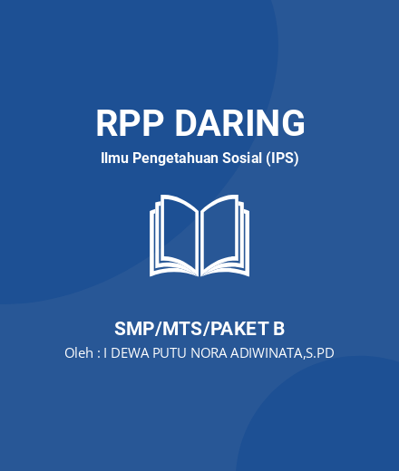 Unduh RPP Ekonomi Kreatif - RPP Daring Ilmu Pengetahuan Sosial (IPS) Kelas 9 SMP/MTS/Paket B Tahun 2023 Oleh I DEWA PUTU NORA ADIWINATA,S.PD (#143295)