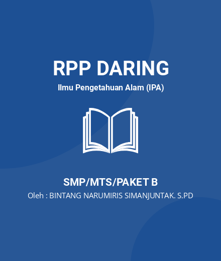 Unduh RPP GELOMBANG-BINTANG SIMANJUNTAK - RPP Daring Ilmu Pengetahuan Alam (IPA) Kelas 8 SMP/MTS/Paket B Tahun 2025 Oleh BINTANG NARUMIRIS SIMANJUNTAK. S.PD (#144927)