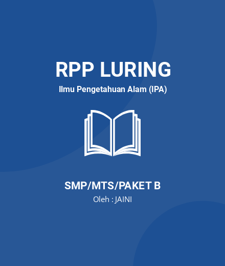 Unduh RPP GETARAN - RPP Luring Ilmu Pengetahuan Alam (IPA) Kelas 8 SMP/MTS/Paket B Tahun 2025 oleh JAINI (#145366)