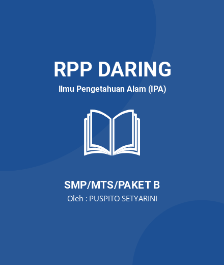 Unduh RPP Getaran - RPP Daring Ilmu Pengetahuan Alam (IPA) Kelas 8 SMP/MTS/Paket B Tahun 2025 Oleh PUSPITO SETYARINI (#145375)