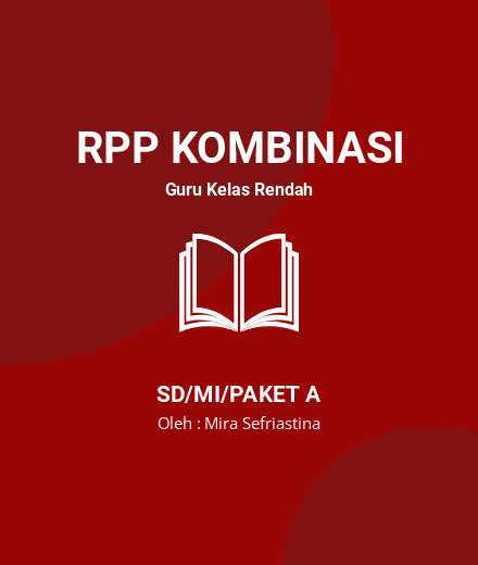 Unduh RPP Hidup Bersih Dan Sehat Tematik Kelas 2 Sd - RPP Kombinasi Guru Kelas Rendah Kelas 2 SD/MI/Paket A Tahun 2024 Oleh Mira Sefriastina (#146456)