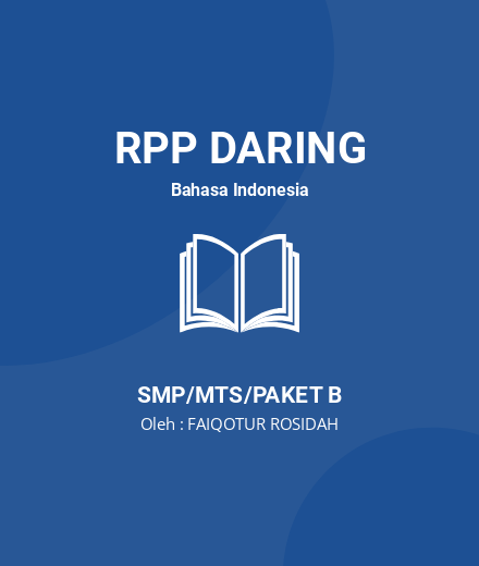 Unduh RPP INOVATIF SELEMBAR, TEKS DISKUSI 2 - RPP Daring Bahasa Indonesia Kelas 9 SMP/MTS/Paket B Tahun 2024 Oleh FAIQOTUR ROSIDAH (#147309)