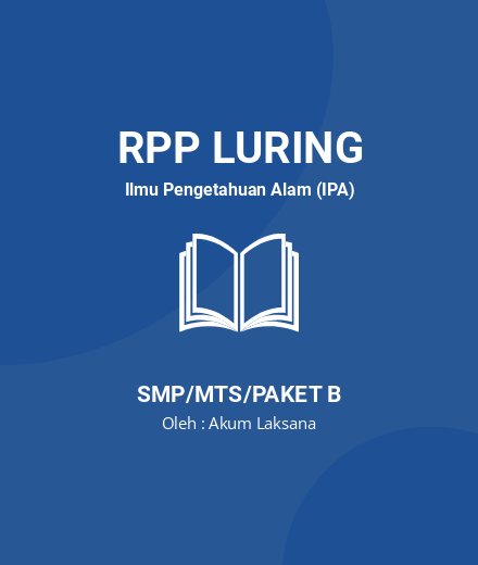 Unduh RPP IPA Rangkain Listrik Seri Dan Paralel - RPP Luring Ilmu Pengetahuan Alam (IPA) Kelas 9 SMP/MTS/Paket B Tahun 2024 oleh Akum Laksana (#148130)