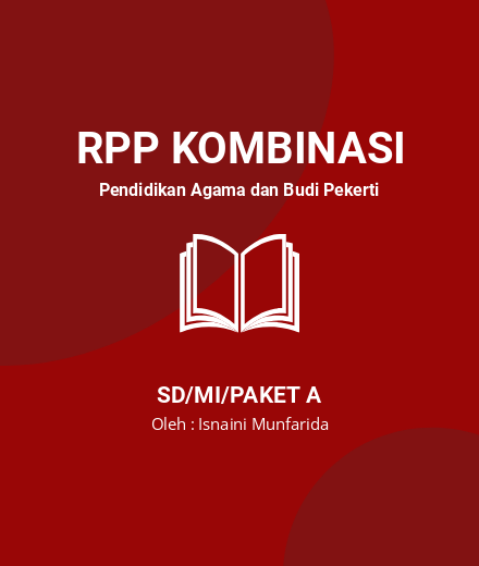 Unduh RPP KELAS 3 SD - RPP Kombinasi Pendidikan Agama Dan Budi Pekerti Kelas 3 SD/MI/Paket A Tahun 2023 Oleh Isnaini Munfarida (#152046)