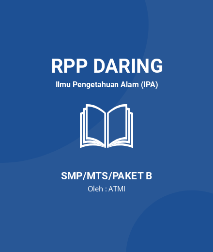 Unduh RPP Listrik Statis IX - RPP Daring Ilmu Pengetahuan Alam (IPA) Kelas 9 SMP/MTS/Paket B Tahun 2024 Oleh ATMI (#162235)