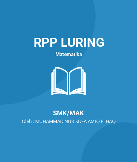 Unduh RPP +LK+Penilaian Materi Barisan Aritmatika - RPP Luring Matematika Kelas 11 SMK/MAK Tahun 2023 Oleh MUHAMMAD NUR SOFA AMIQ ELHAQ (#162259)