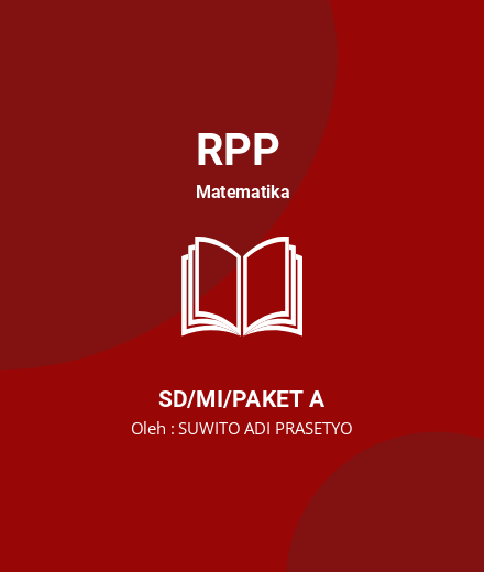 Unduh RPP Matematika 1 Lembar Daring SD Kelas 6 - RPP Matematika Kelas 6 SD/MI/Paket A Tahun 2023 Oleh SUWITO ADI PRASETYO (#181143)