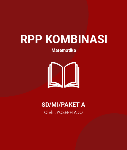 Unduh RPP MATEMATIKA KELAS 6 - RPP Kombinasi Matematika Kelas 6 SD/MI/Paket A Tahun 2023 Oleh YOSEPH ADO (#181573)