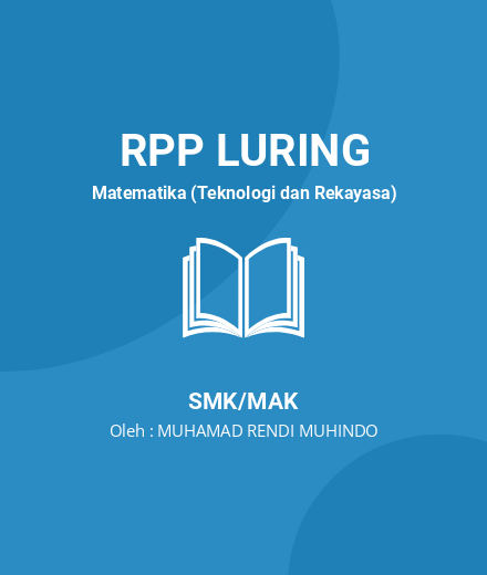 Unduh RPP Deret Aritmetika - RPP Luring Matematika (Teknologi Dan Rekayasa) Kelas 11 SMK/MAK Tahun 2023 Oleh MUHAMAD RENDI MUHINDO (#182957)
