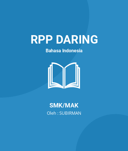 Unduh RPP Menulis Puisi - RPP Daring Bahasa Indonesia Kelas 10 SMK/MAK Tahun 2024 Oleh SUBIRMAN (#183218)