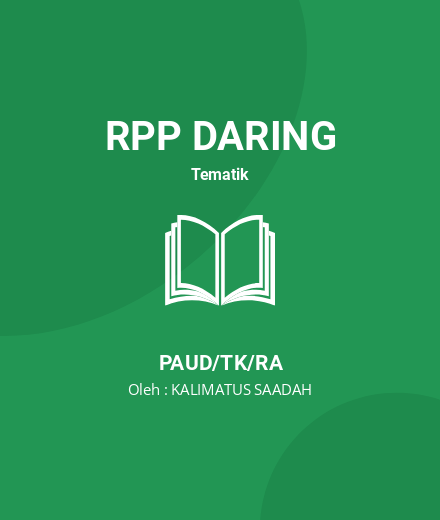 Unduh RPP METAMORFOSIS NYAMUK - RPP Daring Tematik PAUD/TK/RA Tahun 2025 Oleh KALIMATUS SAADAH (#183386)