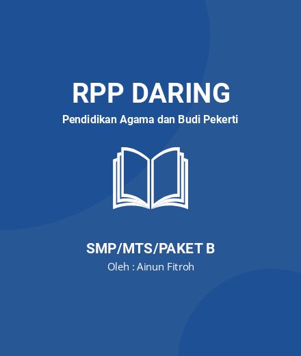 Unduh RPP PAI SMP24 - RPP Daring Pendidikan Agama Dan Budi Pekerti Kelas 7 SMP/MTS/Paket B Tahun 2025 Oleh Ainun Fitroh (#184774)