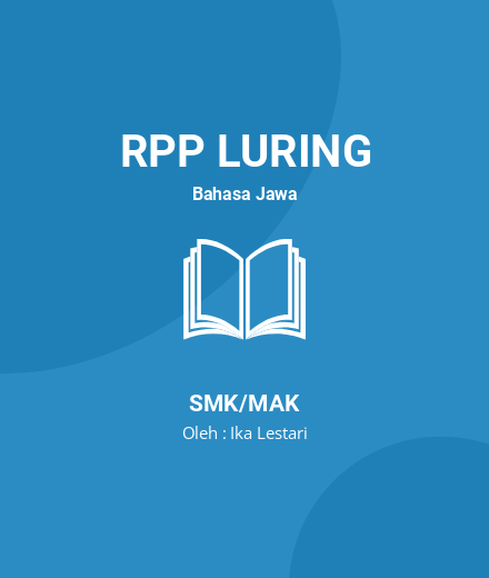 Unduh RPP PANATACARA KLS X - RPP Luring Bahasa Jawa Kelas 10 SMK/MAK Tahun 2022 Oleh Ika Lestari (#184969)