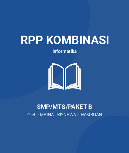 Unduh RPP Pemrograman Visual Animasi Scratch - RPP Kombinasi Informatika Kelas 8 SMP/MTS/Paket B Tahun 2024 Oleh MAINA TRISNAWATI HASIBUAN (#185762)