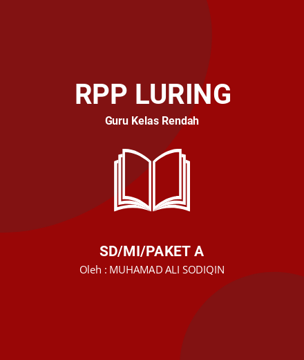 Unduh RPP SIMULASI MENGAJAR GURU PENGGERAK ANGKATAN 5 - RPP Luring Guru Kelas Rendah Kelas 3 SD/MI/Paket A Tahun 2024 Oleh MUHAMAD ALI SODIQIN (#196881)