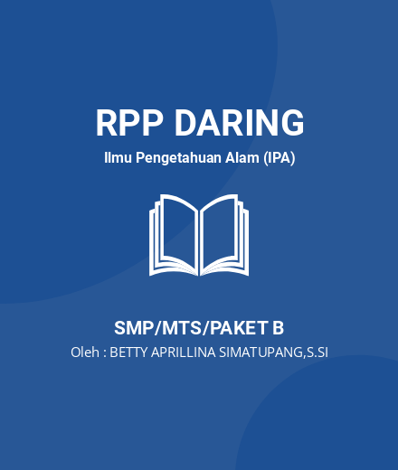 Unduh RPP Struktur Dan Jaringan Pada Tumbuhan - RPP Daring Ilmu Pengetahuan Alam (IPA) Kelas 8 SMP/MTS/Paket B Tahun 2025 oleh BETTY APRILLINA SIMATUPANG,S.SI (#199685)