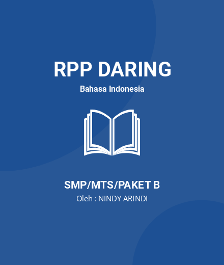 Unduh RPP TEKS PUISI - RPP Daring Bahasa Indonesia Kelas 8 SMP/MTS/Paket B Tahun 2024 Oleh NINDY ARINDI (#201058)