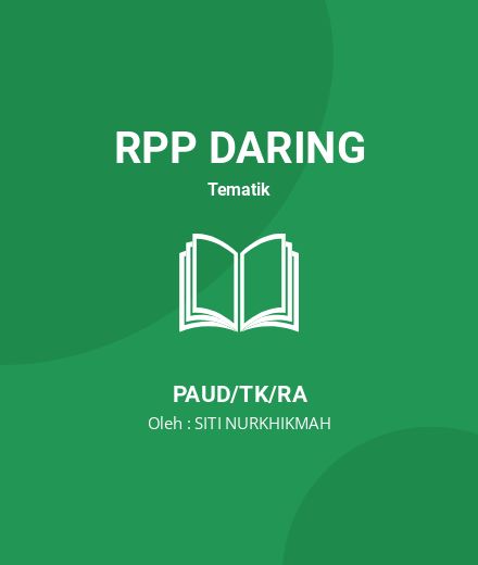 Unduh RPP Tanaman Umbi Umbian - RPP Daring Tematik PAUD/TK/RA Tahun 2025 Oleh SITI NURKHIKMAH (#217253)