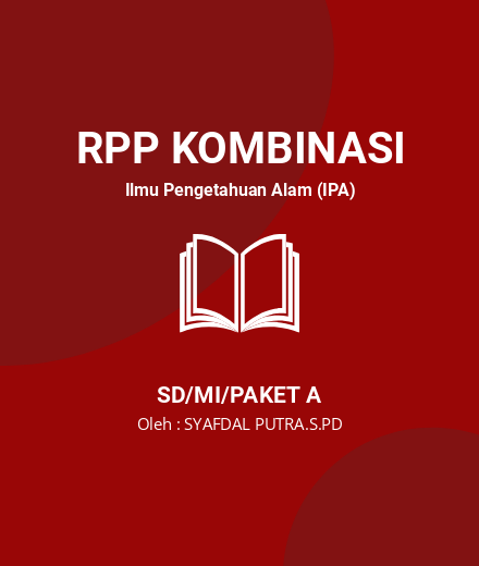 Unduh RPP Usaha Pelestarian Lingkungan - RPP Kombinasi Ilmu Pengetahuan Alam (IPA) Kelas 5 SD/MI/Paket A Tahun 2024 Oleh SYAFDAL PUTRA.S.PD (#231027)