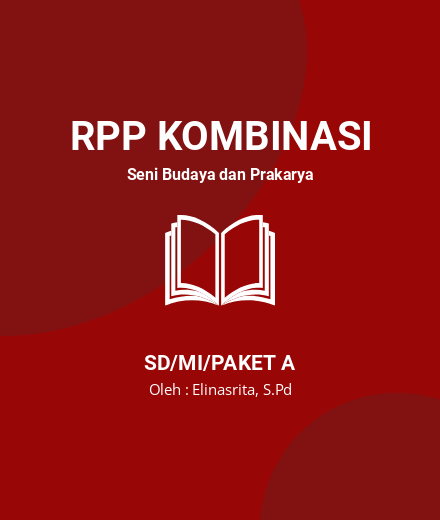 Unduh RPP Wirausaha - RPP Kombinasi Seni Budaya Dan Prakarya Kelas 5 SD/MI/Paket A Tahun 2024 Oleh Elinasrita, S.Pd (#231761)