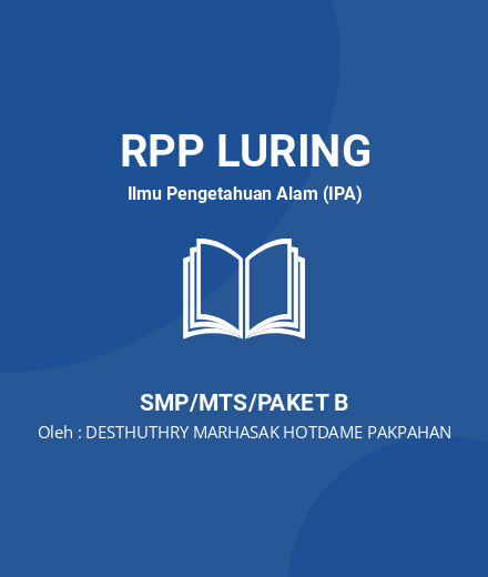 Unduh RPP ZAT ADITIF - RPP Luring Ilmu Pengetahuan Alam (IPA) Kelas 8 SMP/MTS/Paket B Tahun 2025 oleh DESTHUTHRY MARHASAK HOTDAME PAKPAHAN (#232078)