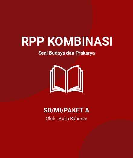 Unduh RPP Konsep Seni Tari Tradisional - RPP Kombinasi Seni Budaya Dan Prakarya Kelas 5 SD/MI/Paket A Tahun 2023 Oleh Aulia Rahman (#26412)