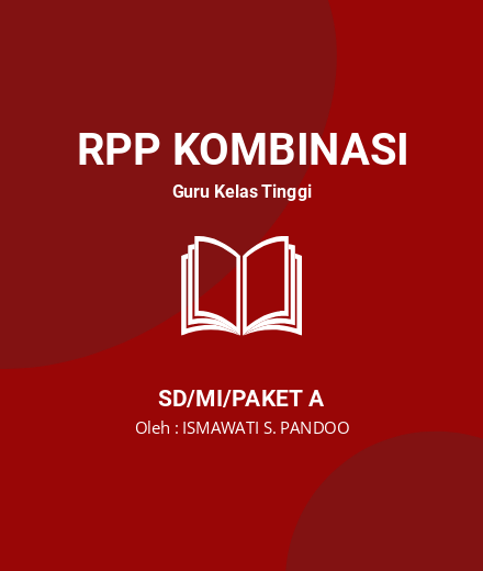 Unduh RPP Lingkungan Sahabat Kita - RPP Kombinasi Guru Kelas Tinggi Kelas 5 SD/MI/Paket A Tahun 2024 Oleh ISMAWATI S. PANDOO (#27981)