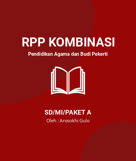 Unduh RPP MENGAPA MANUSIA BERDOSA? - RPP Kombinasi Pendidikan Agama Dan Budi Pekerti Kelas 5 SD/MI/Paket A Tahun 2024 Oleh Arosokhi Gulo (#35513)