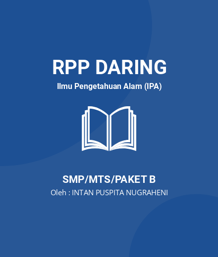 Unduh RPP Pengukuran Dalam IPA - RPP Daring Ilmu Pengetahuan Alam (IPA) Kelas 7 SMP/MTS/Paket B Tahun 2024 Oleh INTAN PUSPITA NUGRAHENI (#43067)