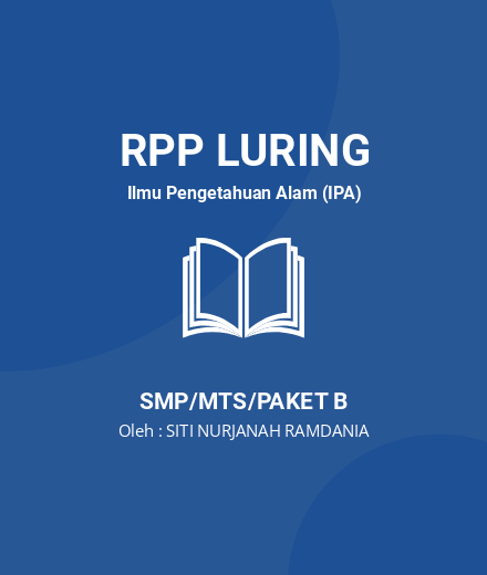 Unduh RPP PERUBAHAN IKLIM - RPP Luring Ilmu Pengetahuan Alam (IPA) Kelas 7 SMP/MTS/Paket B Tahun 2024 Oleh SITI NURJANAH RAMDANIA (#48375)
