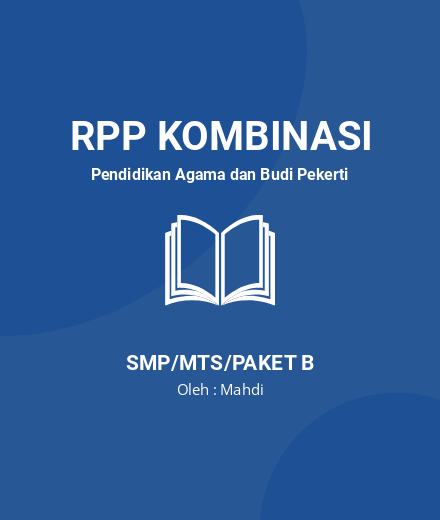 Unduh RPP Rencana Pelaksanaan Pembelajaran PAI Dan BP - RPP Kombinasi Pendidikan Agama Dan Budi Pekerti Kelas 7 SMP/MTS/Paket B Tahun 2022 Oleh Mahdi (#54541)