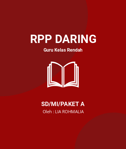 Unduh RPP Rencana Pelaksanaan Pembelajaran () Kelas 2 - RPP Daring Guru Kelas Rendah Kelas 2 SD/MI/Paket A Tahun 2025 oleh LIA ROHMALIA (#55090)
