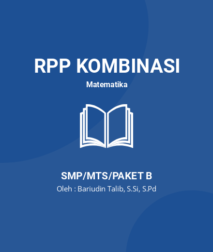 Unduh RPP Rencana Pembelajaran Penyajian Data Kelas 7 - RPP Kombinasi Matematika Kelas 7 SMP/MTS/Paket B Tahun 2023 Oleh Bariudin Talib, S.Si, S.Pd (#57374)