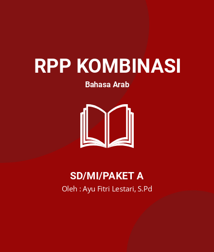 Unduh RPP RencanaPembelajaran BahasaArab Kelas4 - RPP Kombinasi Bahasa Arab Kelas 4 SD/MI/Paket A Tahun 2023 Oleh Ayu Fitri Lestari, S.Pd (#58693)
