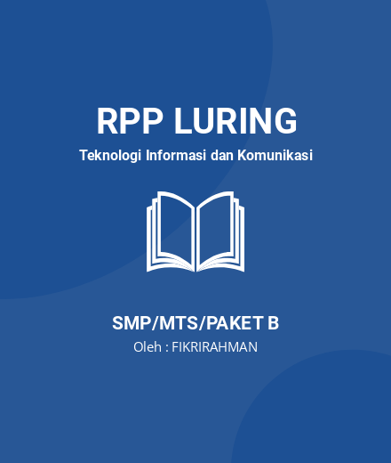 Unduh RPP RPB TIK KELAS 8 SEMESTER GENAP - RPP Luring Teknologi Informasi Dan Komunikasi Kelas 8 SMP/MTS/Paket B Tahun 2023 Oleh FIKRIRAHMAN (#58936)