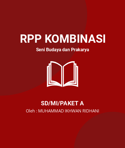 Unduh RPP Batik Kelas 5 SD - RPP Kombinasi Seni Budaya Dan Prakarya Kelas 5 SD/MI/Paket A Tahun 2024 Oleh MUHAMMAD IKHWAN RIDHANI (#69343)