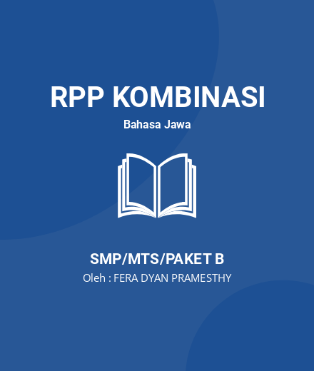 Unduh RPP CGP Aksara Jawa – Sandhangan VII Gasal - RPP Kombinasi Bahasa Jawa Kelas 7 SMP/MTS/Paket B Tahun 2024 Oleh FERA DYAN PRAMESTHY (#73122)